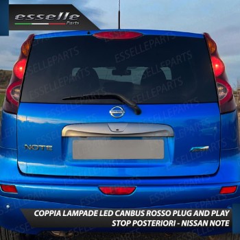 Coppia Lampade LED BAY15D Stop / Posizione Posteriori per NISSAN NOTE