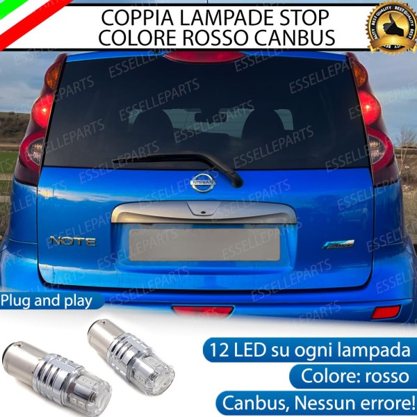 Coppia Lampade LED BAY15D Stop / Posizione Posteriori per NISSAN NOTE