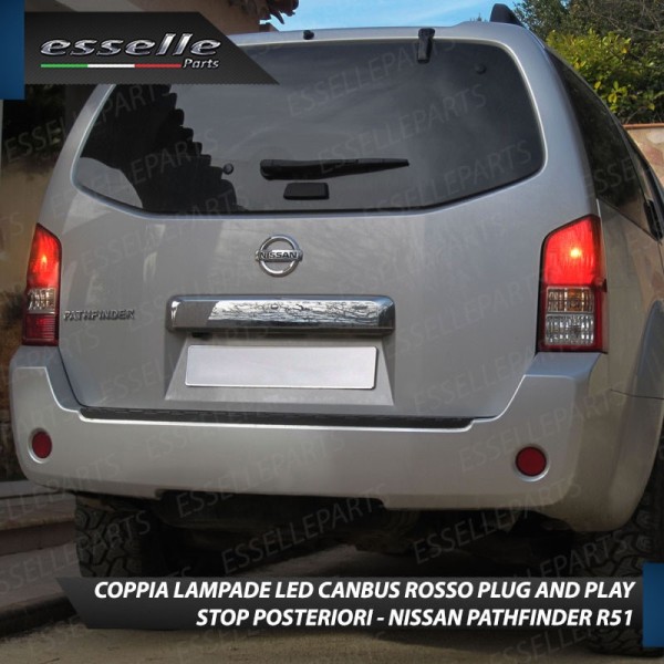 Coppia Lampade LED BAY15D Stop / Posizione Posteriori per NISSAN PATHFINDER R51