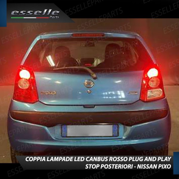 Coppia Lampade LED BAY15D Stop / Posizione Posteriori per NISSAN PIXO