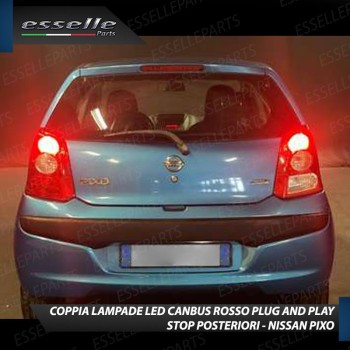 Coppia Lampade LED BAY15D Stop / Posizione Posteriori per NISSAN PIXO