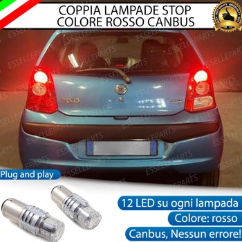 Coppia Lampade LED BAY15D Stop / Posizione Posteriori per NISSAN PIXO