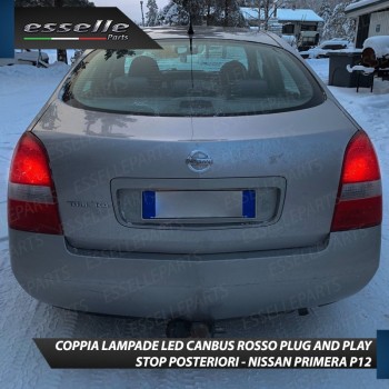 Coppia Lampade LED BAY15D Stop / Posizione Posteriori per NISSAN PRIMERA III