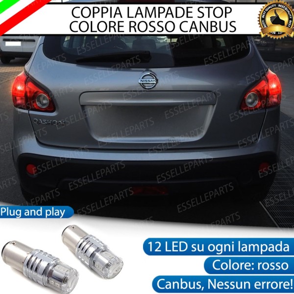 Coppia Lampade LED BAY15D Stop / Posizione Posteriori per NISSAN QASHQAI I