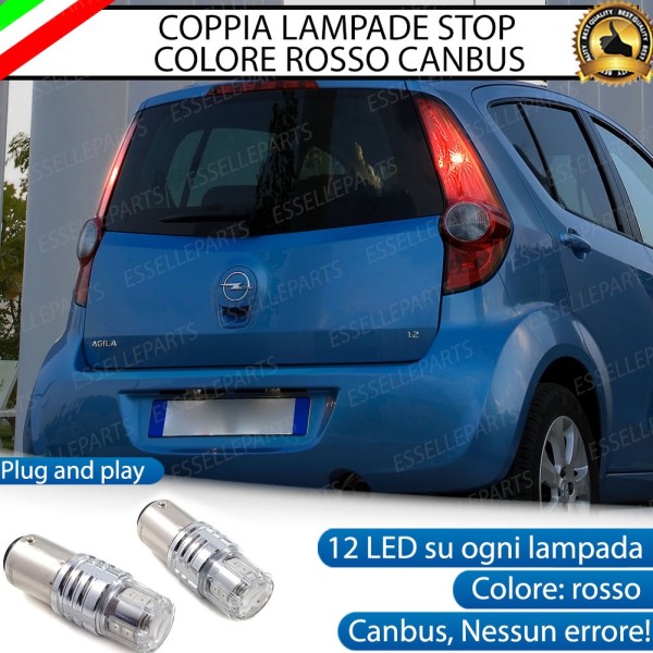 Coppia Lampade LED BAY15D Stop / Posizione Posteriori per OPEL AGILA B