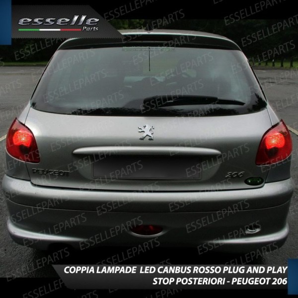 Coppia Lampade LED BAY15D Stop / Posizione Posteriori per PEUGEOT 206 206 CC
