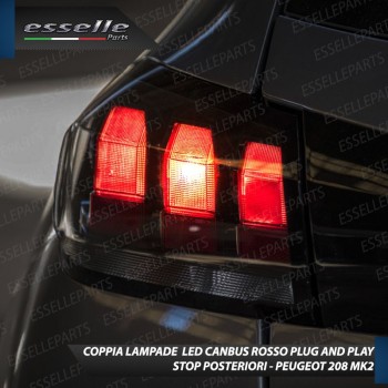 Coppia Lampade LED BAY15D Stop / Posizione Posteriori per PEUGEOT 208 II
