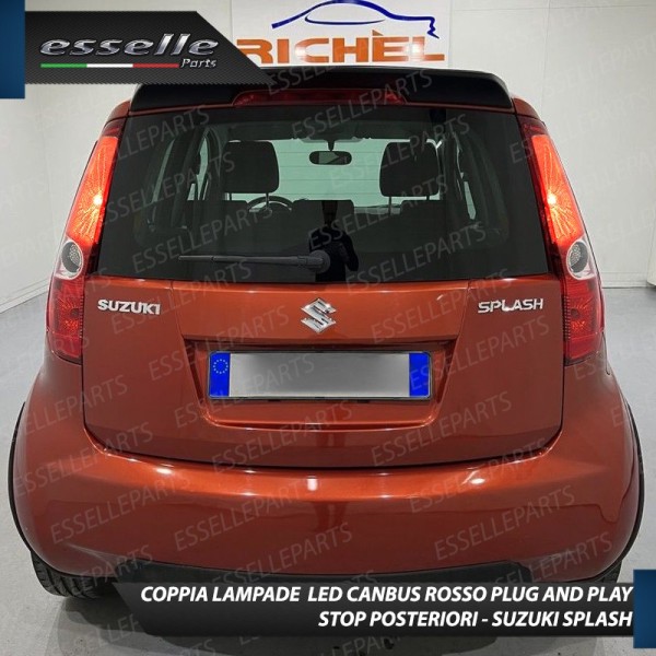 Coppia Lampade LED BAY15D Stop / Posizione Posteriori per SUZUKI SPLASH