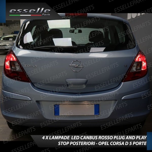 MODELLI 5 PORTE 4 X Lampade LED BAY15D Stop / Posizione Posteriori per OPEL CORSA D