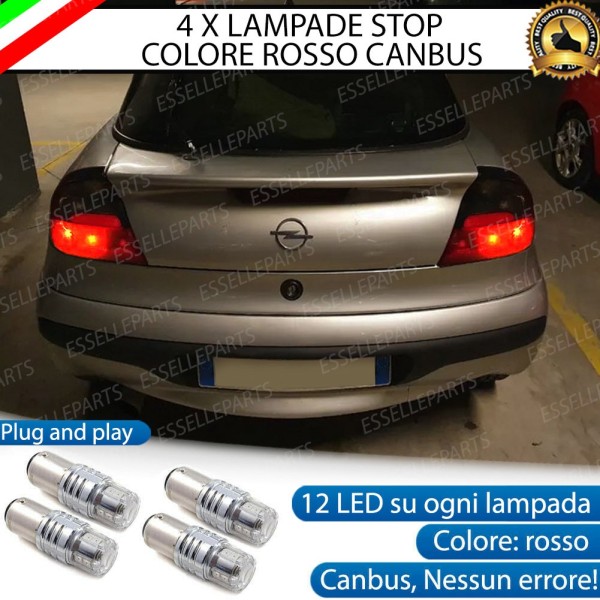 4 X Lampade LED BAY15D Stop / Posizione Posteriori per OPEL TIGRA