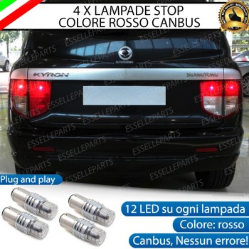4 X Lampade LED BAY15D Stop / Posizione Posteriori per SSANGYONG KYRON