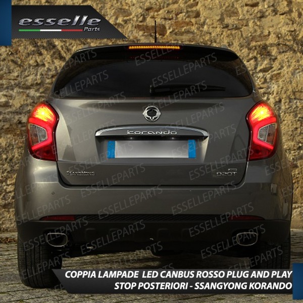 Coppia LAMPADE LED P21W Stop Posteriori PER SSANGYONG Korando MK3 Dal 2013