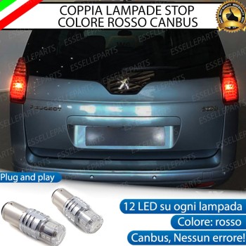 Coppia Lampade LED P21W Stop Posteriori per PEUGEOT 5008 Restyling