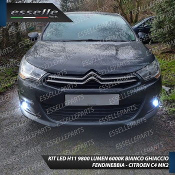 Kit Full LED Fendinebbia H11 9800 Lumen 6000K bianco per CITROEN C4 MK2 PRE-RESTYLING