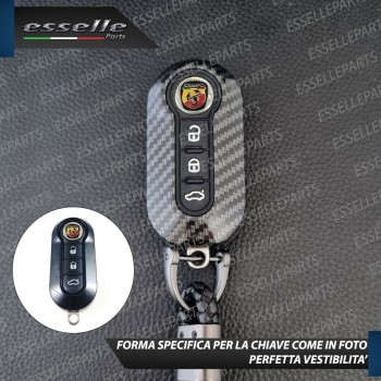 Cover - CARBON LOOK - in Plastica Rigida di protezione per chiave ABARTH 500 595 695