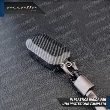 Cover - CARBON LOOK - in Plastica Rigida di protezione specifica per chiave FIAT 500