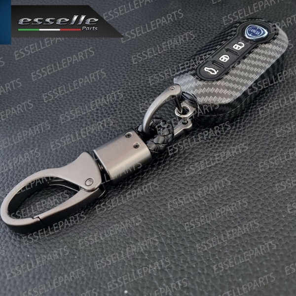 Cover - CARBON LOOK - in Plastica Rigida di protezione per chiave LANCIA DELTA III