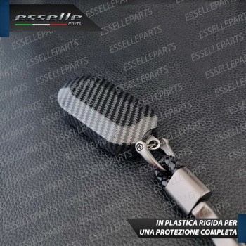 Cover - CARBON LOOK - in Plastica Rigida di protezione per chiave LANCIA DELTA III