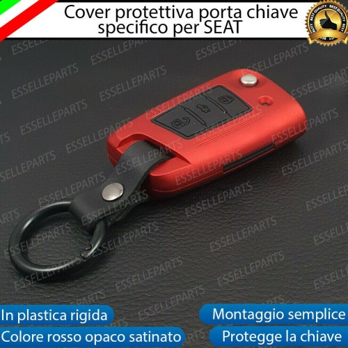 Cover - ROSSO SATINATO - in Plastica Rigida di protezione per chiave SEAT Leon 3 5F