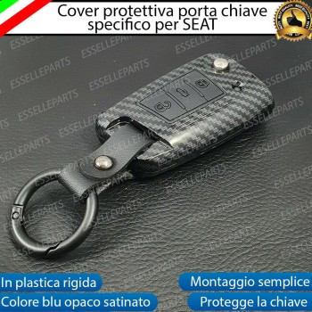 Cover - CARBON LOOK - in Plastica Rigida di protezione per chiave SEAT Leon 3 5F