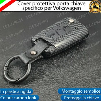 Cover - CARBON LOOK - in Plastica Rigida di protezione specifica per chiave AUDI Q2
