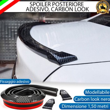 SPOILER POSTERIORE ADESIVO CARBON LOOK ALETTONE MODELLABILE SPOILER POSTERIORE ADESIVO CARBON LOOK ALETTONE MODELLABILE