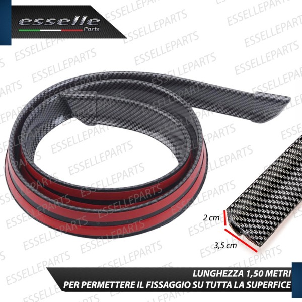 SPOILER POSTERIORE ADESIVO CARBON LOOK ALETTONE MODELLABILE