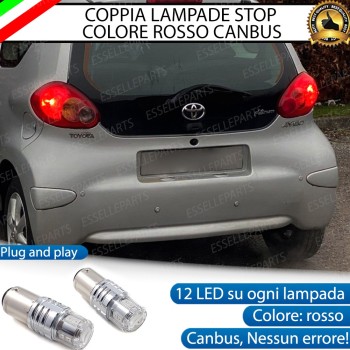 Coppia Lampade LED BAY15D Stop / Posizione Posteriori per TOYOTA AYGO I