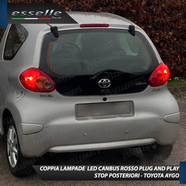 Coppia Lampade LED BAY15D Stop / Posizione Posteriori per TOYOTA AYGO I