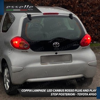 Coppia Lampade LED BAY15D Stop / Posizione Posteriori per TOYOTA AYGO I