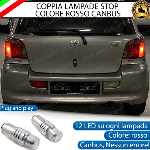 Coppia Lampade LED BAY15D Stop / Posizione Posteriori per TOYOTA YARIS 1
