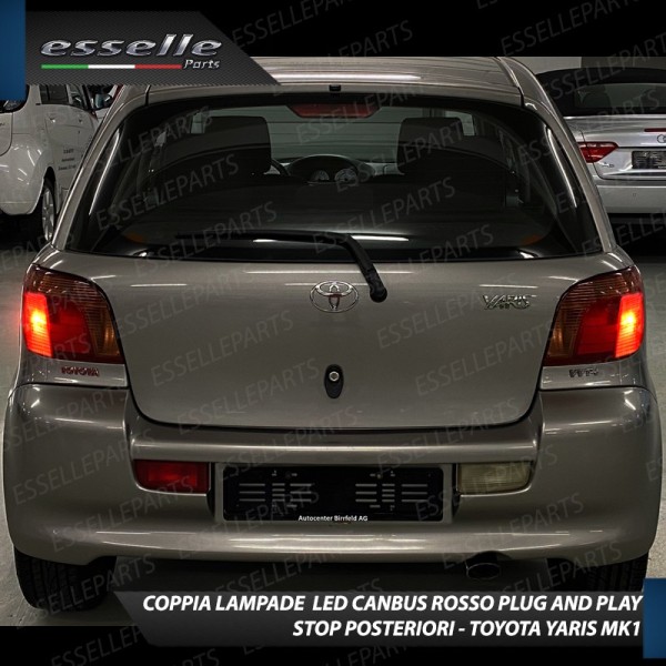 Coppia Lampade LED BAY15D Stop / Posizione Posteriori per TOYOTA YARIS 1