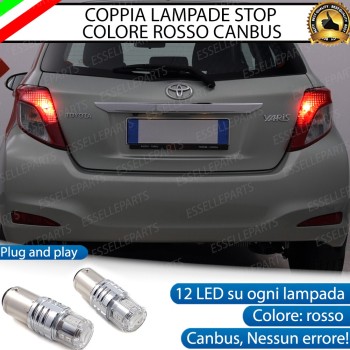 Coppia Lampade LED BAY15D Stop Posizione Posteriori per TOYOTA YARIS 3 CON FARI ALOGENI