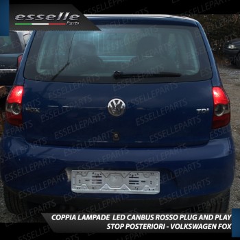 Coppia Lampade LED BAY15D Stop / Posizione Posteriori per VOLKSWAGEN FOX