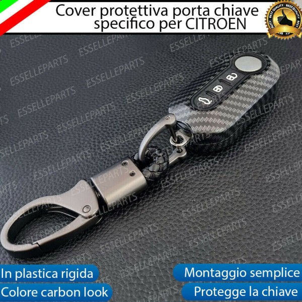 Cover - CARBON LOOK - in Plastica Rigida di protezione per chiave CITROEN JUMPER III