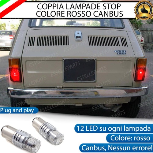 Coppia Lampade LED BAY15D Stop / Posizione Posteriori per FIAT 126