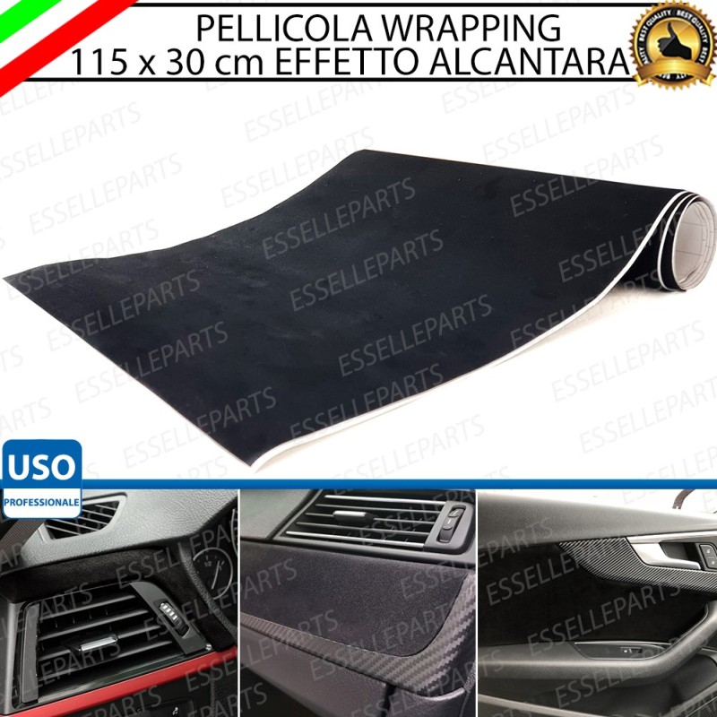 Pellicola wrapping Effetto Alcantara Nero Adesiva Professionale