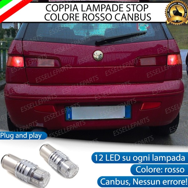 Coppia Lampade LED BAY15D Stop / Posizione Posteriori per ALFA ROMEO 145