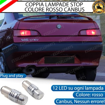 Coppia Lampade LED BAY15D Stop / Posizione Posteriori per ALFA ROMEO 146