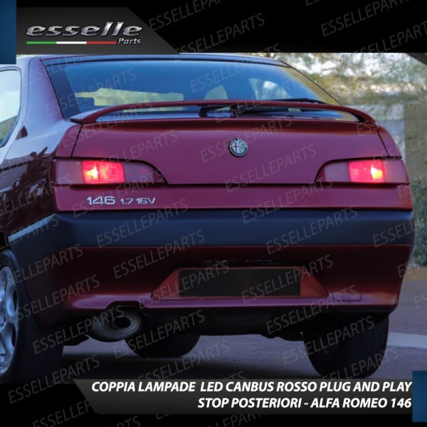 Coppia Lampade LED BAY15D Stop / Posizione Posteriori per ALFA ROMEO 146
