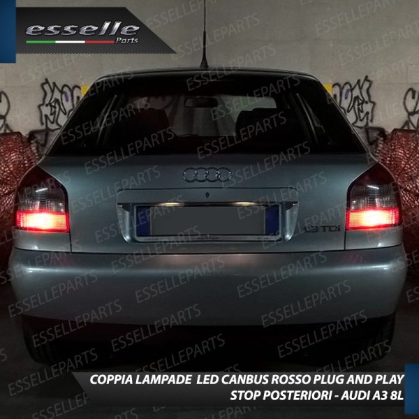 Coppia Lampade LED BAY15D Stop / Posizione Posteriori per AUDI A3 8L