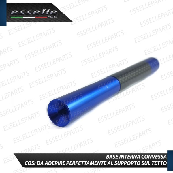 Antenna Corta 12cm - BLU - con finitura in Carbon Look