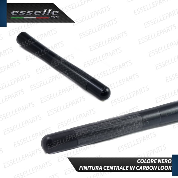 Antenna Corta 12cm - NERO - con finitura in Carbon Look