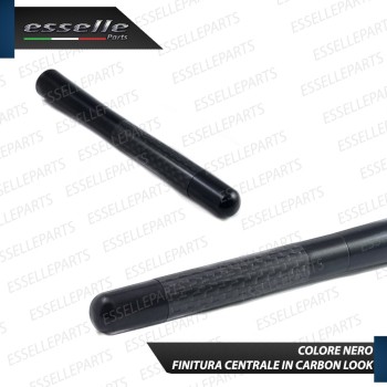 Antenna Corta 12cm - NERO - con finitura in Carbon Look