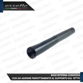 Antenna Corta 12cm - NERO - con finitura in Carbon Look
