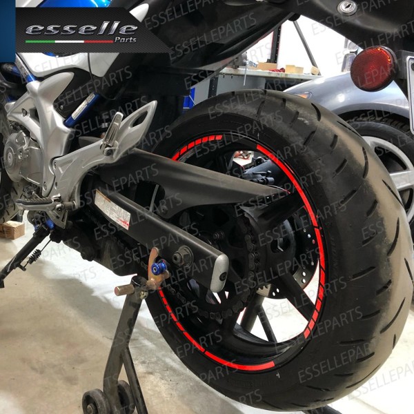 Bordo - DESIGN RACE ROSSO - adesivo per ruote moto,motorini,scooter KYMCO