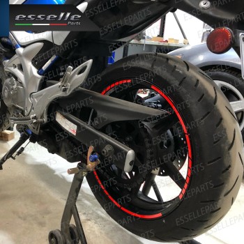 Bordo - DESIGN RACE ROSSO - adesivo per ruote moto,motorini,scooter KYMCO