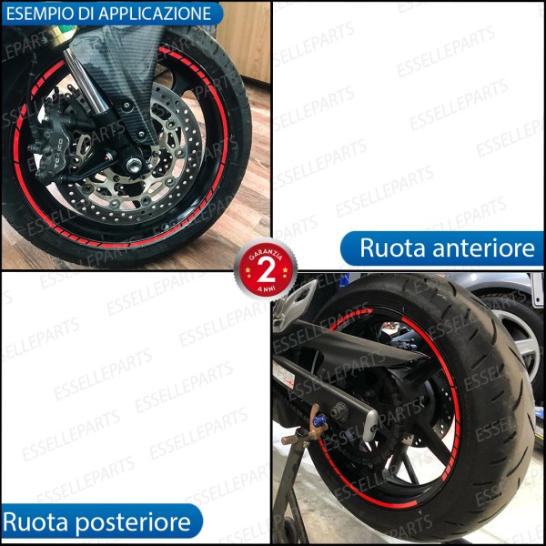 Bordo - DESIGN RACE ROSSO - adesivo per ruote moto,motorini,scooter PEUGEOT