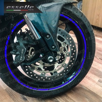 Bordo - DESIGN RACE BLU - adesivo per ruote moto,motorini,scooter KYMCO