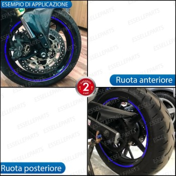 Bordo - DESIGN RACE BLU - adesivo per ruote moto,motorini,scooter LAMBRETTA